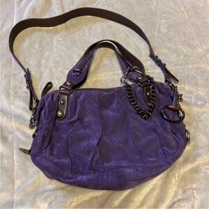 Gucci Purple Suede Shoulder Bag